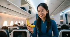 Tại sao tiếp viên hàng không luôn mang theo quả chuối lên máy bay? Sự thật bất ngờ ít ai biết