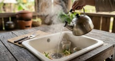 Đổ một cốc nước nóng xuống cống theo cách này: Nhà bếp thơm tho suốt cả tuần, sạch bóng dầu mỡ