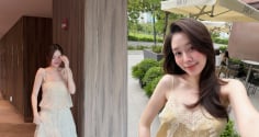 Mang thai tháng thứ 7, Á hậu Tường San vẫn ghi điểm với phong cách thời trang thanh lịch và cuốn hút