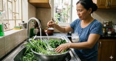 Rửa rau chỉ dùng nước là chưa đủ: 5 mẹo hay loại bỏ sạch độc tố, thuốc trừ sâu