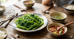 Luộc rau muống mãi vẫn thâm đen? Bí quyết đơn giản giúp rau xanh mướt, giòn ngon như ngoài hàng