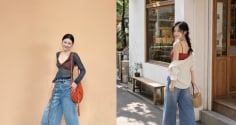 Quần jeans lửng ống rộng được yêu thích nhờ tôn dáng, mát mẻ và dễ phối đồ
