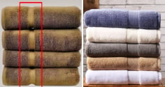 Tại sao trên khăn tắm luôn có một đường kẻ sọc khác biệt?