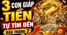 3 con giáp Tiền quấn quanh, vàng đầy két từ 9/7 đến 21/7