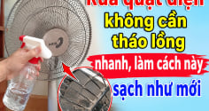Rửa quạt điện không cần tháo lồng nhanh, làm cách này sạch như mới