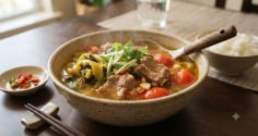 Cách nấu canh dưa chua sườn non ngon