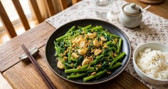 Mẹo xào rau muống xanh mướt, dậy mùi thơm