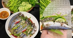 Cách làm món cá nục hấp cuốn bánh tráng rau muống Đà Nẵng, vị đậm đà, không tanh