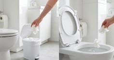 Hỏi: Nên bỏ giấy vệ sinh vào bồn cầu hay thùng rác?