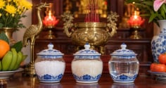 Khi nào nên thay hũ gạo, muối, nước trên ban thờ?