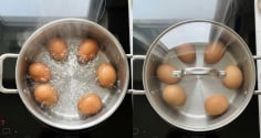 Khi luộc trứng, nên mở vung hay đậy vung nồi?