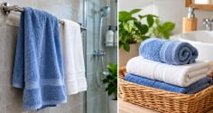 Khăn mặt, khăn tắm dùng xong có nên treo trong nhà tắm?