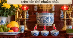 Hướng dẫn cách đặt 3 hũ muối gạo nước trên bàn thờ chuẩn nhất