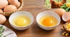 Trứng gà lòng đỏ màu nhạt thì ngon bổ hơn màu đậm, có đúng không?