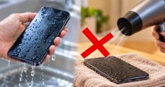 Điện thoại bị ướt, có nên dùng máy sấy tóc để sấy?