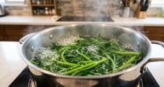Luộc rau đậy vung hay mở vung?