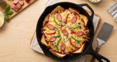 Cách làm pizza từ bánh mì: Chỉ cần một chiếc chảo là có ngay pizza thơm ngon