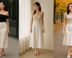 Chân váy trung tính – item “sang xịn mịn” diện đâu cũng đẹp