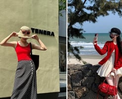 Váy chấm bi trở thành item không thể thiếu trong tủ đồ bốn mùa