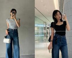 10 cách mix áo thụn và quần ống rộng sang xịn mịn đón Thu sang