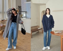 Cardigan và quần jeans – công thức thanh lịch phong cách cho mùa thu