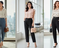 Áo sơ mi phối quần baggy: Công thức lên đồ công sở giúp nàng thăng hạng khí chất chỉ trong 5 giây