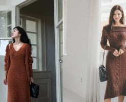 Gợi ý những kiểu mặc váy len trông cuốn hút