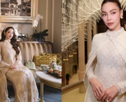 Loạt sao Việt biến hóa áo dài Tết với chất liệu và phom dáng thời thượng