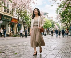 Xu hướng giày xuân 2026: Giày nâu vượt mặt giày trắng, mặc với quần hay váy đều thanh lịch