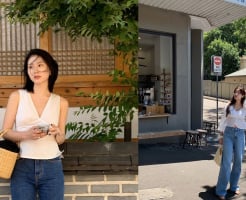 4 cách kết hợp áo trắng và quần jeans xanh đơn giản nhưng luôn thời thượng