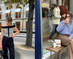 4 kiểu áo phụ nữ Pháp thường diện cùng quần ống suông để giữ vẻ thanh lịch