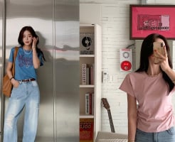 Áo thun và quần jeans: Công thức tối giản giúp phong cách mùa hè luôn trẻ trung