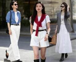 Chỉ cần một chiếc áo thun trắng vẫn có thể mặc đẹp mỗi ngày