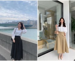 Áo sơ mi và chân váy: Công thức quen thuộc nhưng đủ sức nâng tầm phong cách công sở