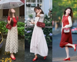 Giày ballet đỏ: điểm nhấn nhỏ nhưng đủ làm thay đổi cả outfit