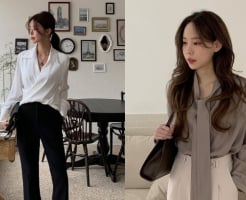 Học hỏi công thức này chị em mặc áo blouse đi làm lúc nào cũng thanh lịch và sang hơn