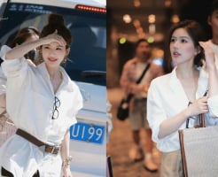 Không cần đồ cầu kỳ, Triệu Lộ Tư mặc áo sơ mi trắng thôi cũng đẹp mê ly