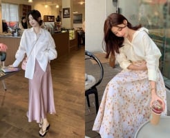 Không chỉ quần jeans, 5 kiểu chân váy dài giúp áo sơ mi trắng trở nên thanh lịch và cuốn hút hơn