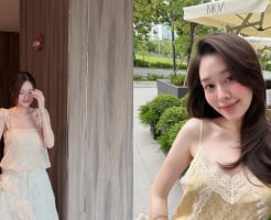 Mang thai tháng thứ 7, Á hậu Tường San vẫn ghi điểm với phong cách thời trang thanh lịch và cuốn hút