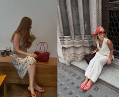 Đôi dép xỏ ngón màu đỏ bất ngờ trở thành phụ kiện hot nhất mùa hè