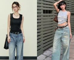 Áo ba lỗ, áo thun và quần ống rộng: Công thức mặc đẹp mùa hè vừa mát mẻ vừa thanh lịch