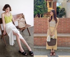 Mùa hè mặc gì vừa nữ tính vừa tôn dáng? Thử ngay công thức áo hai dây và chân váy dài