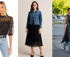 Phụ nữ 35+ muốn mặc nữ tính mà không sến: 4 cách phối ren với denim cực sang