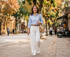 4 cách phối sơ mi dài tay với quần jeans giúp phụ nữ mặc trẻ trung, thanh lịch mùa thu