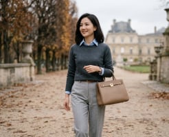 5 cách phối xanh lam và xám giúp nàng công sở mặc đẹp, sang trọng chuẩn old money