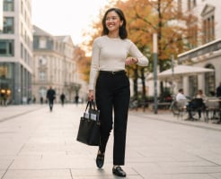 Áo thun dài tay mùa thu: 5 cách phối đồ đơn giản giúp chị em mặc đẹp, thanh lịch