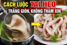 Cách luộc tai heo trắng giòn, không thâm xỉn
