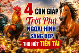 4 con giáp Trời Phú ngoại hình sáng đẹp, thu hút Tiền tài