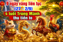 9 ngày vàng liên tục (27 - 2/9), 4 tuổi Trúng Mánh thu tiền to