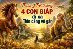 Thuận Ý Trời thương, 4 con giáp đi xa Tiền càng về gần